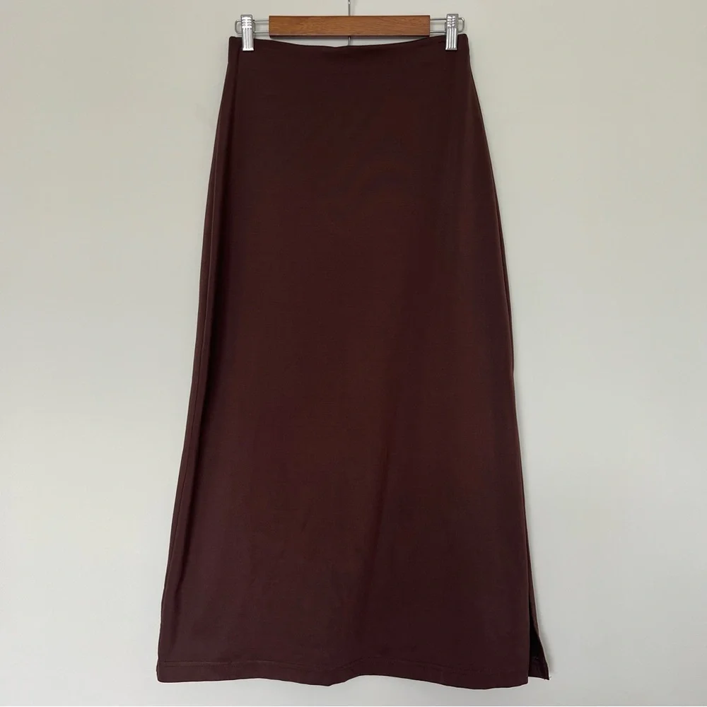 Vintage 90s/Y2k Kathy Ireland Brown Midi Skirt